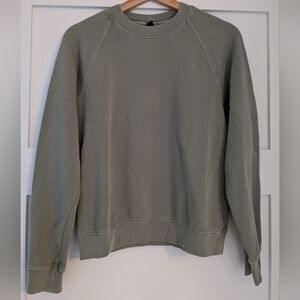 Frank And Oak Pale Green Crew Neck Sweatshirt